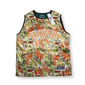 Post Game Hawaii Jersey Mens XXL Green Barack Obama 44 Tropical Floral‎ New
